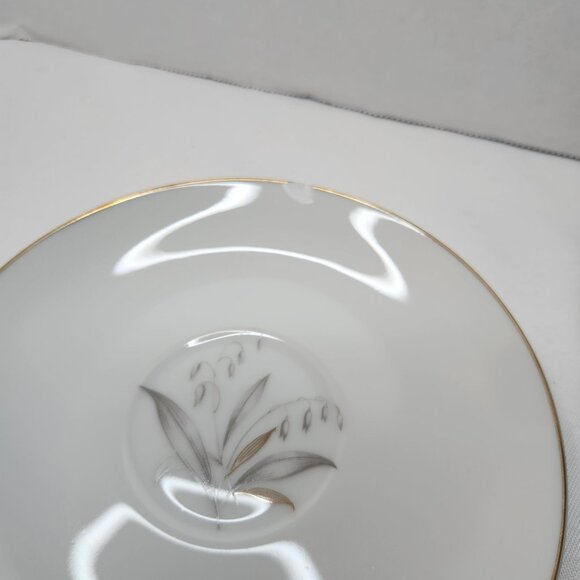 Set Of 6 VTG Kaysons Golden Rhapsody Fine China Teacup Saucers 1961 White & Gold - Picture 3 of 5